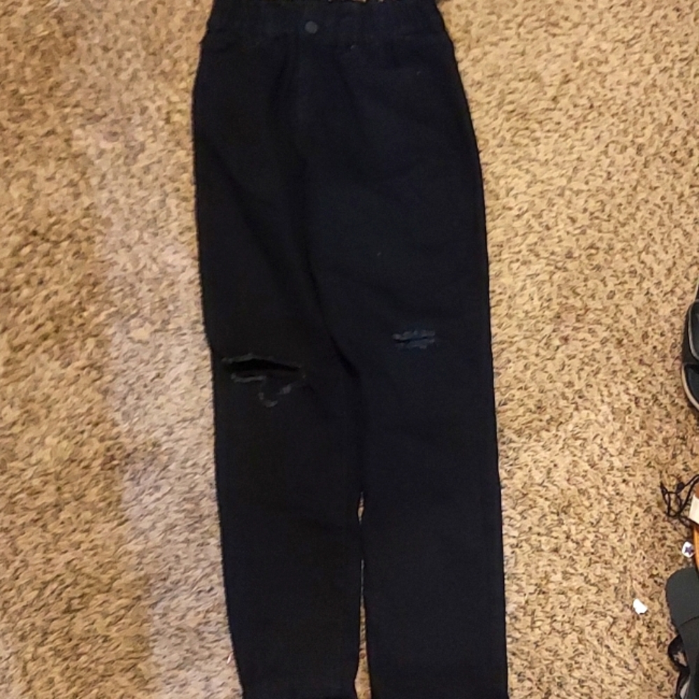 YMI Black sinch-waist jeans